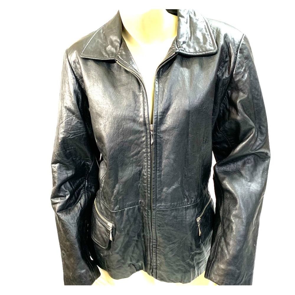 🥳SOLD!!! JONES NEW YORK Women’s L Black Leather J